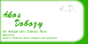 akos dobozy business card